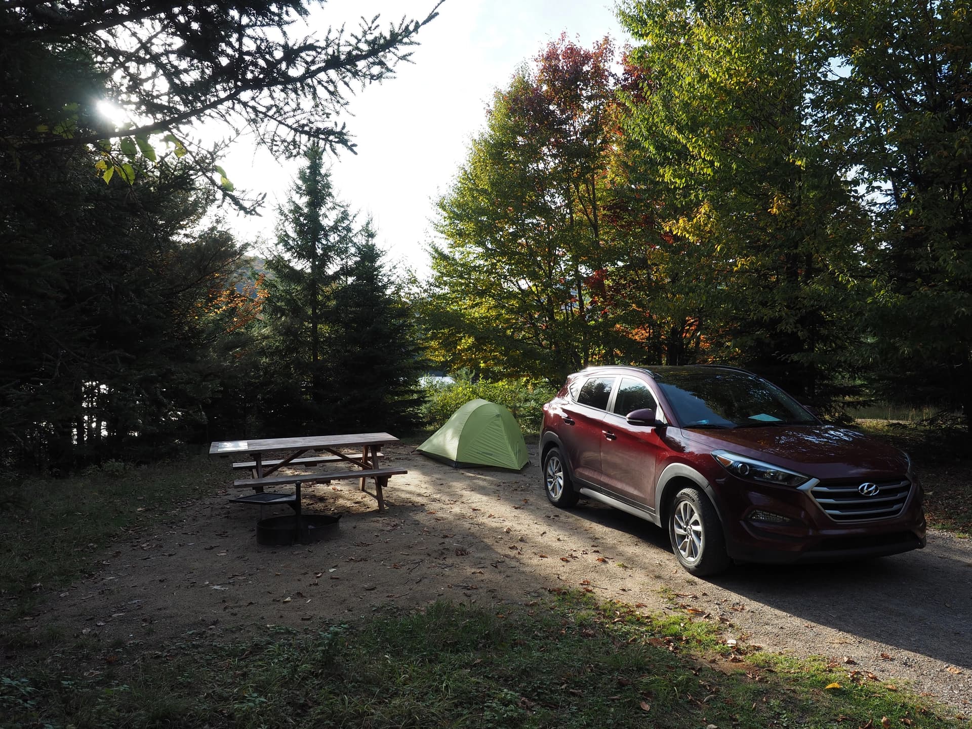 Mont-Tremblant National Park, Bacagnole rustic campsite (Lake Monroe sector)