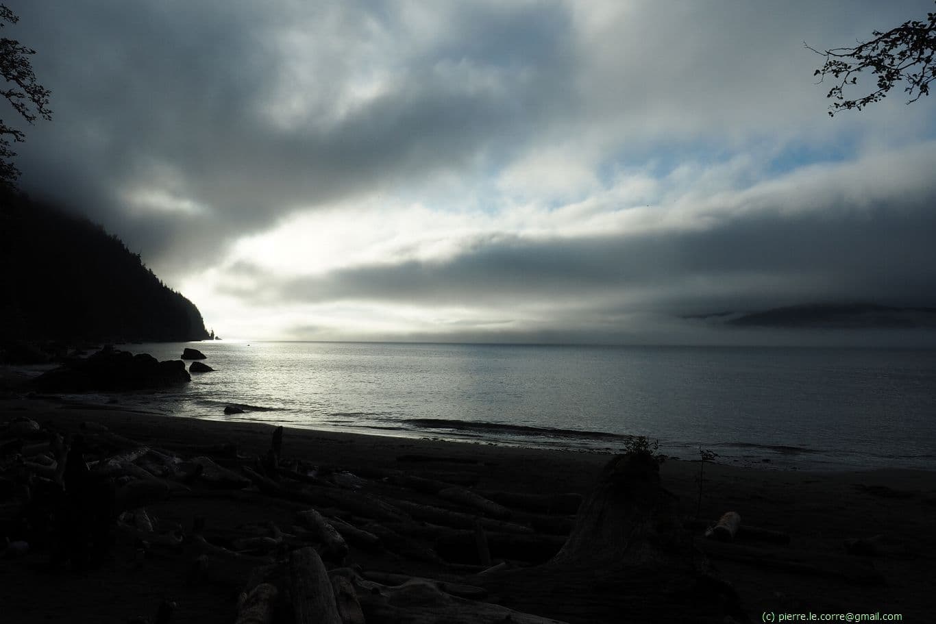 Lever de soleil dans la brume à Thrasher Cove