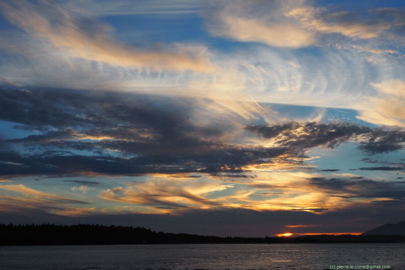 Coucher de soleil sur l'île de Vancouver