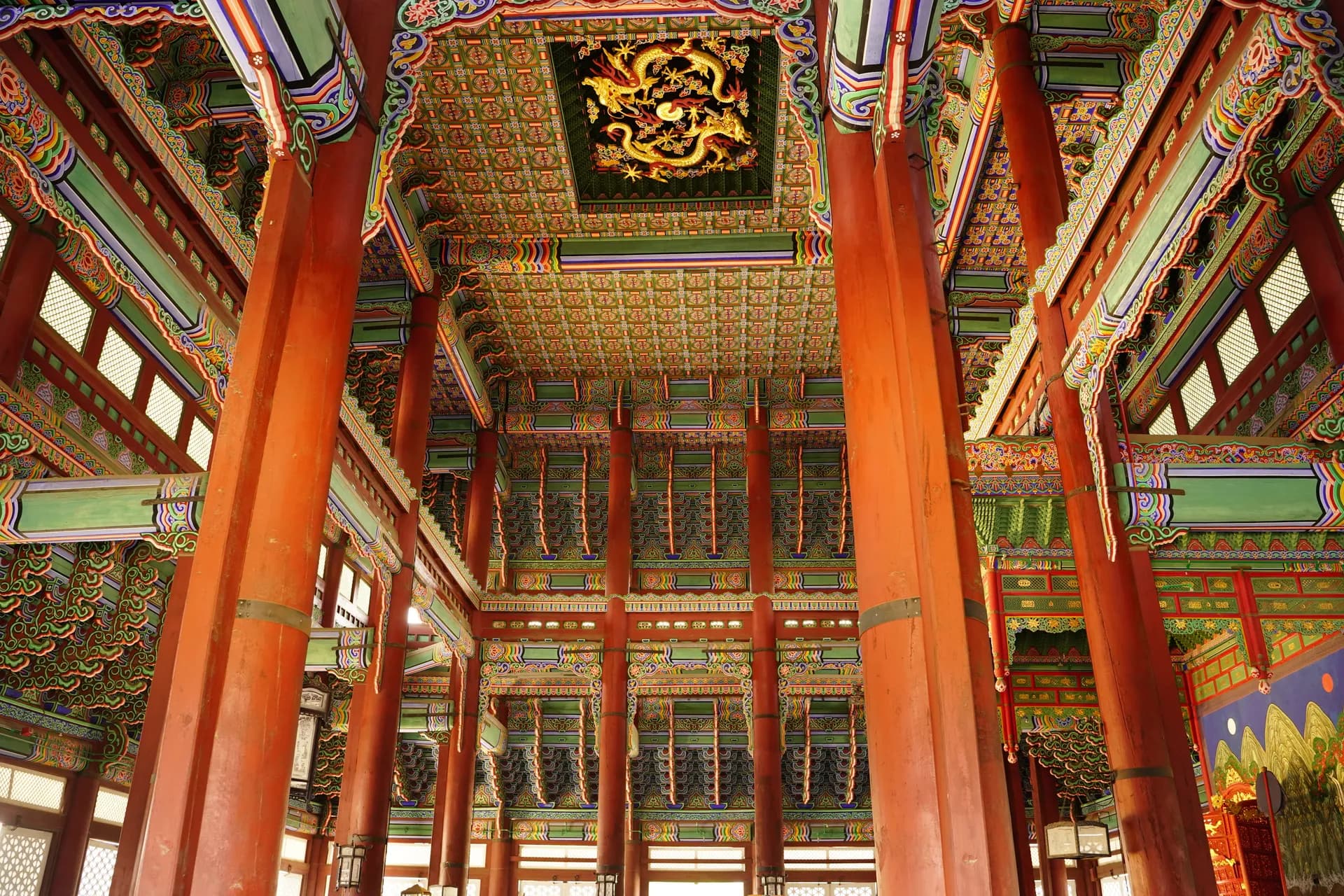 The throne room in Gyeongbokgung Palace