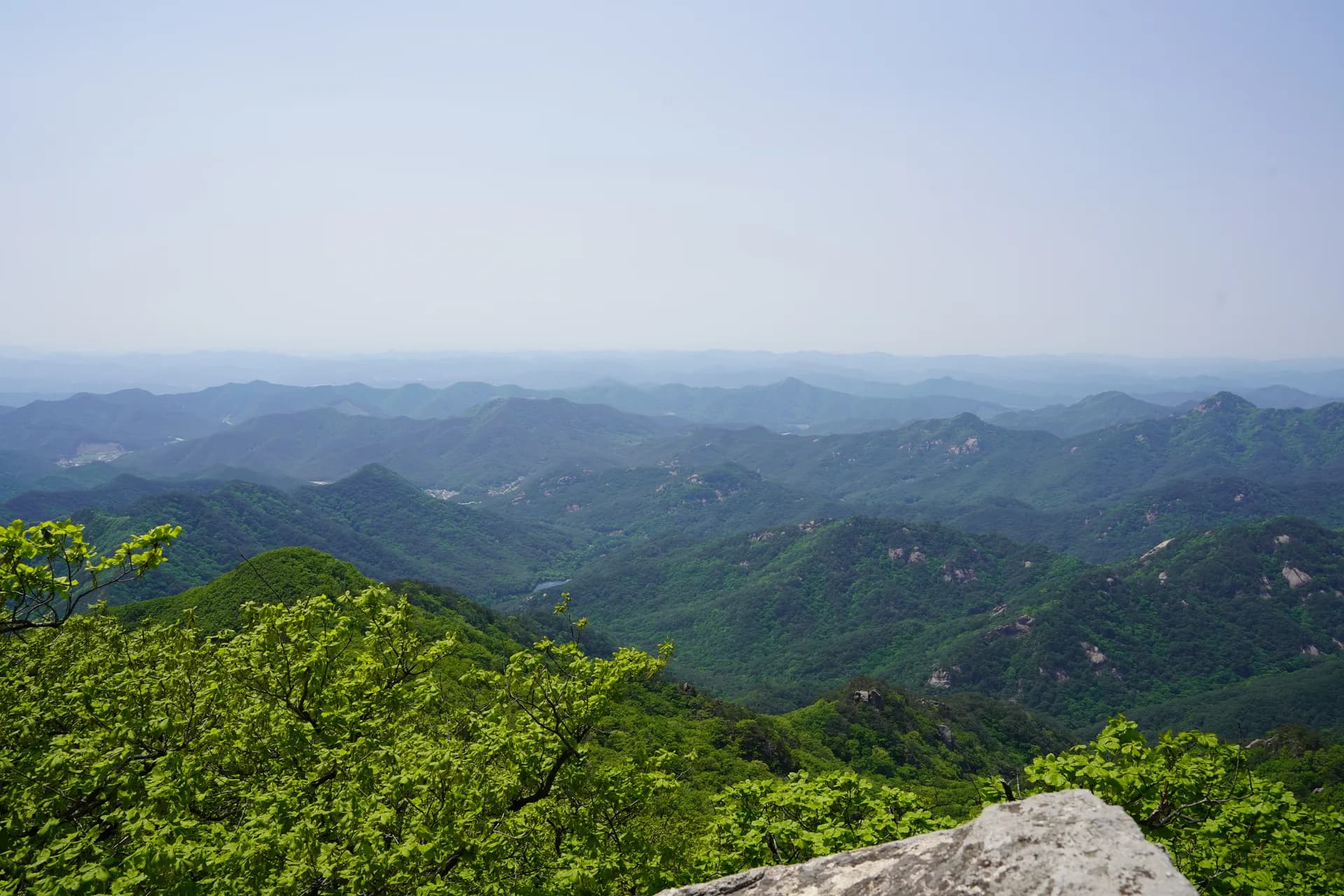 Viewpoint from the summit of Cheonwongbong peak (1058 meters)