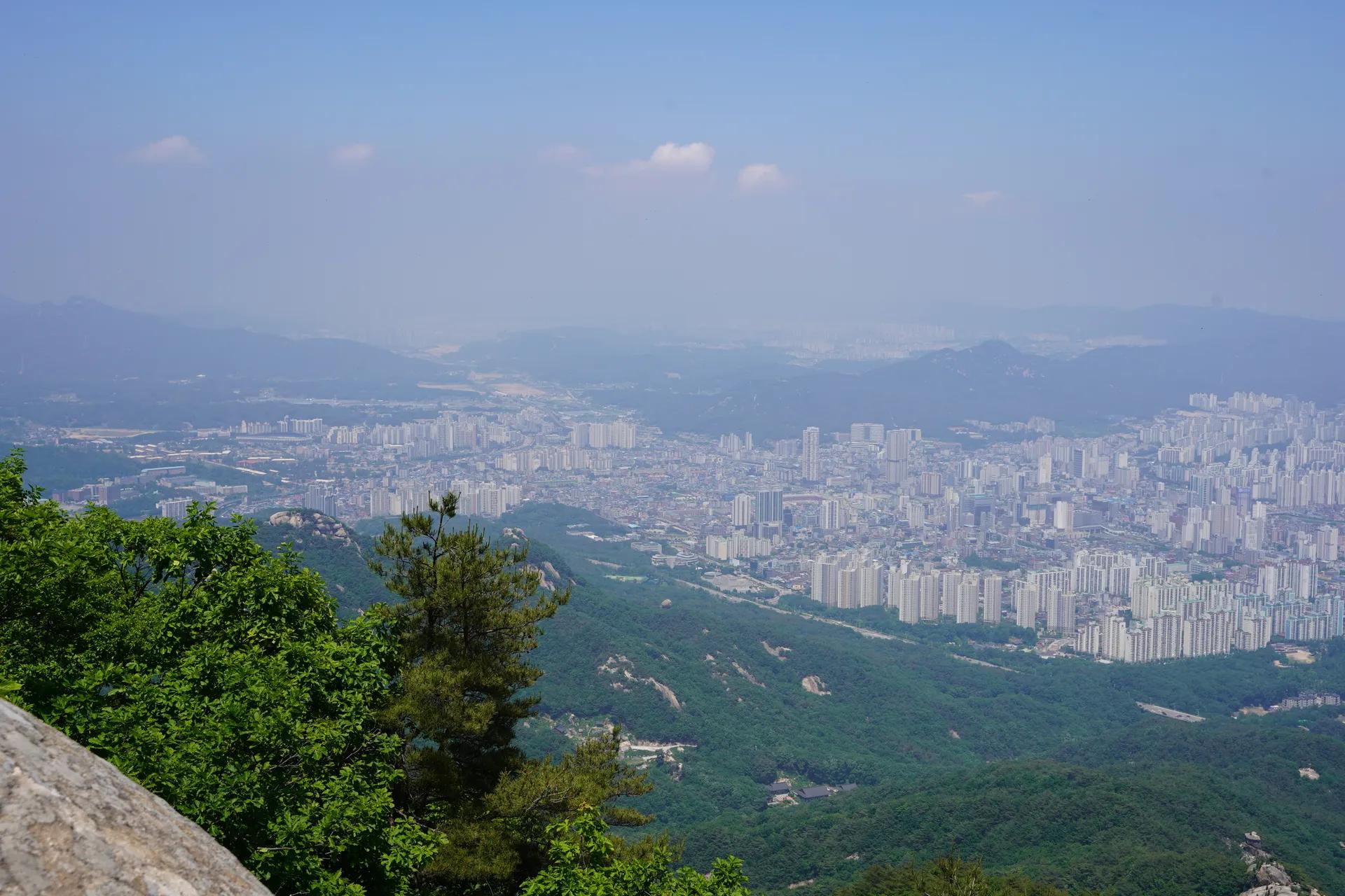 Viewpoint of Bukhansan National Park on the outskirts of Seoul