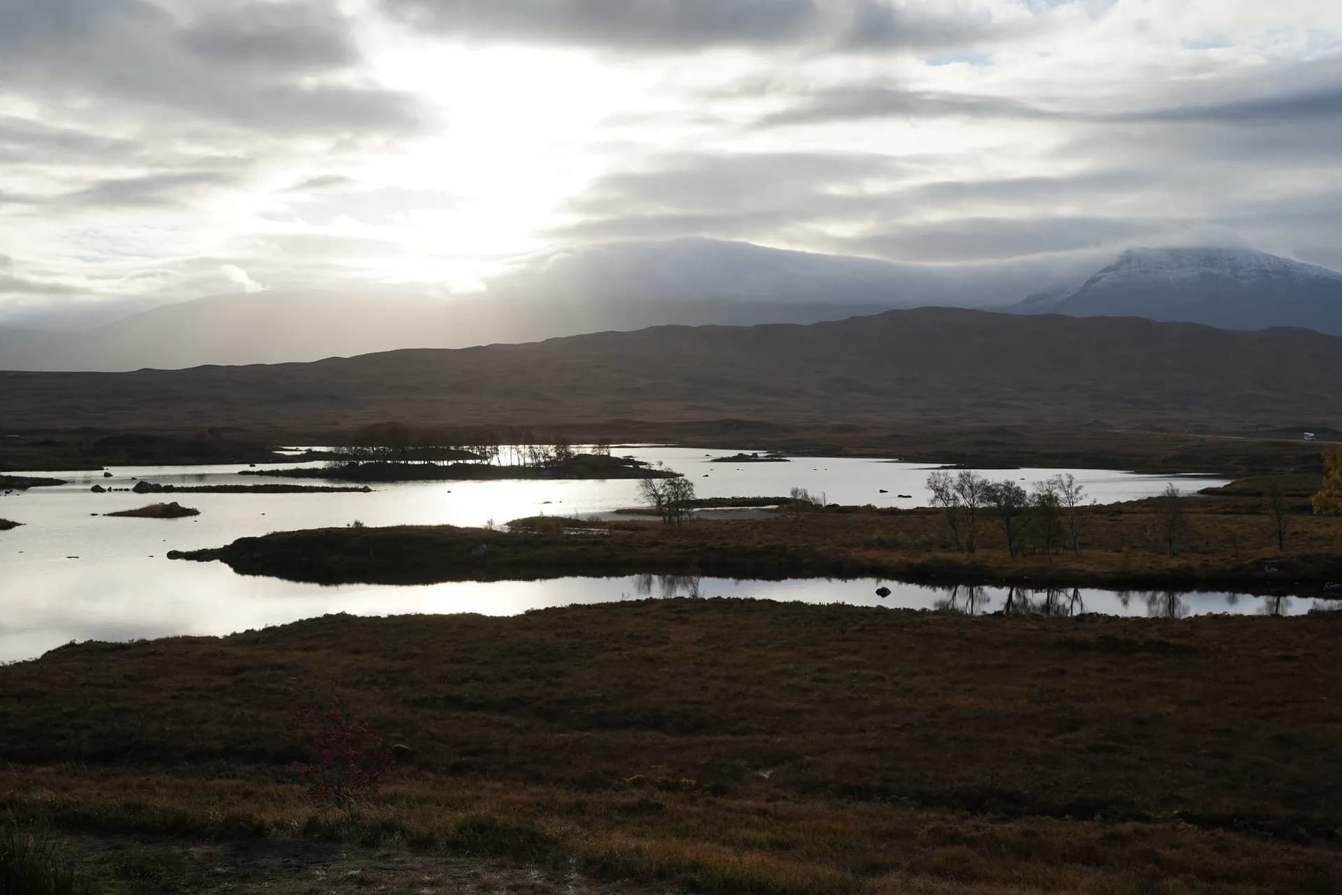 Point de vue de Rannoch Moor (à contre jour)