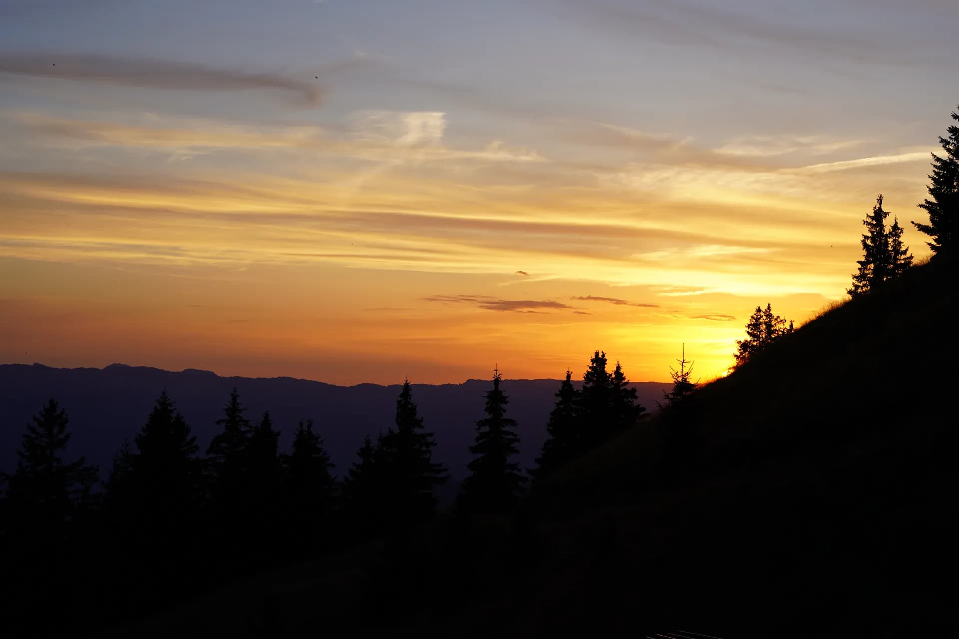 Beginning of sunset