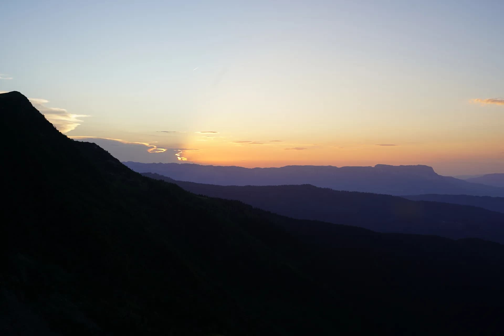 Sunset from the L'Oule refuge