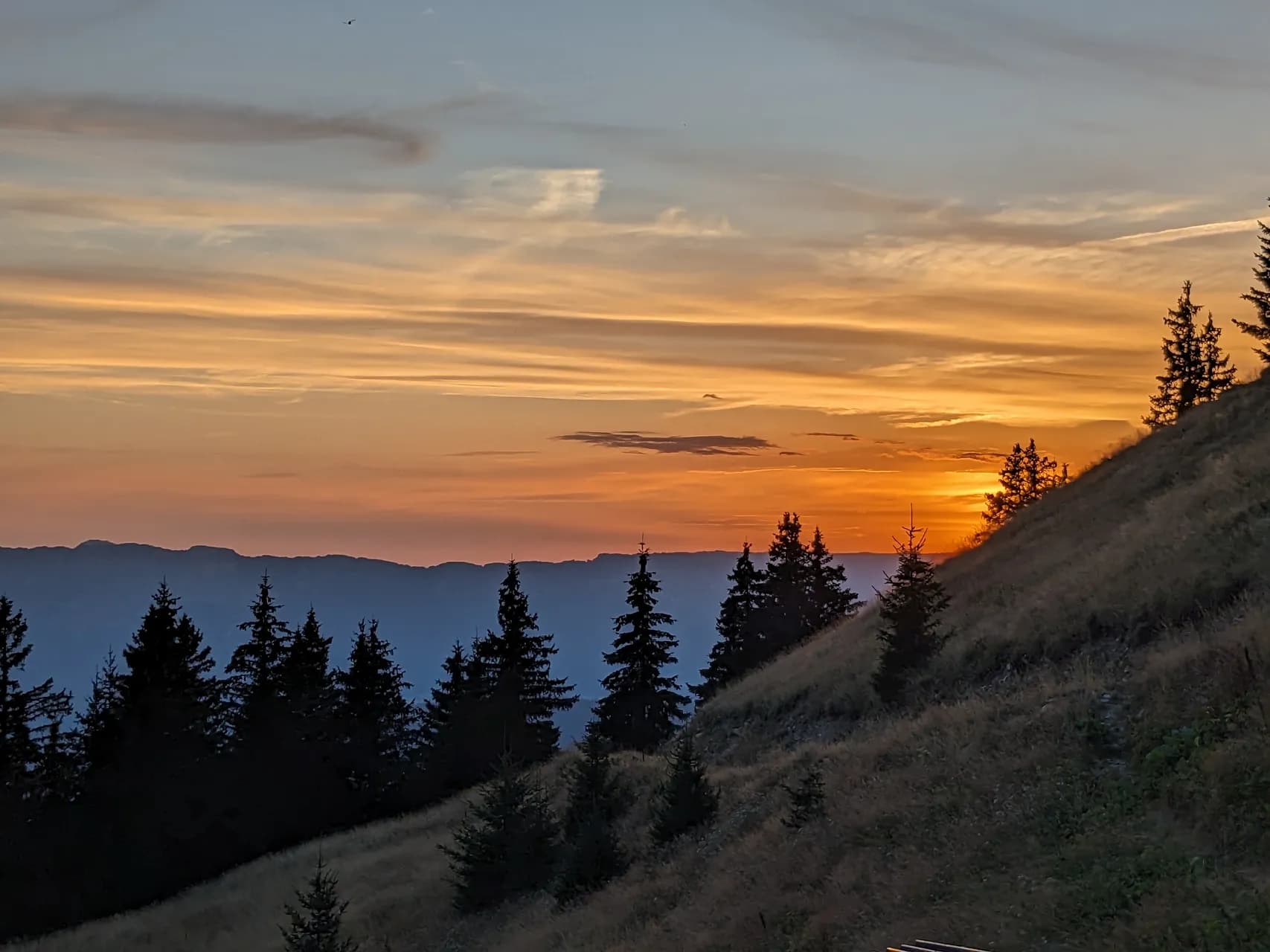 Sunset from the Pierre du Carre refuge