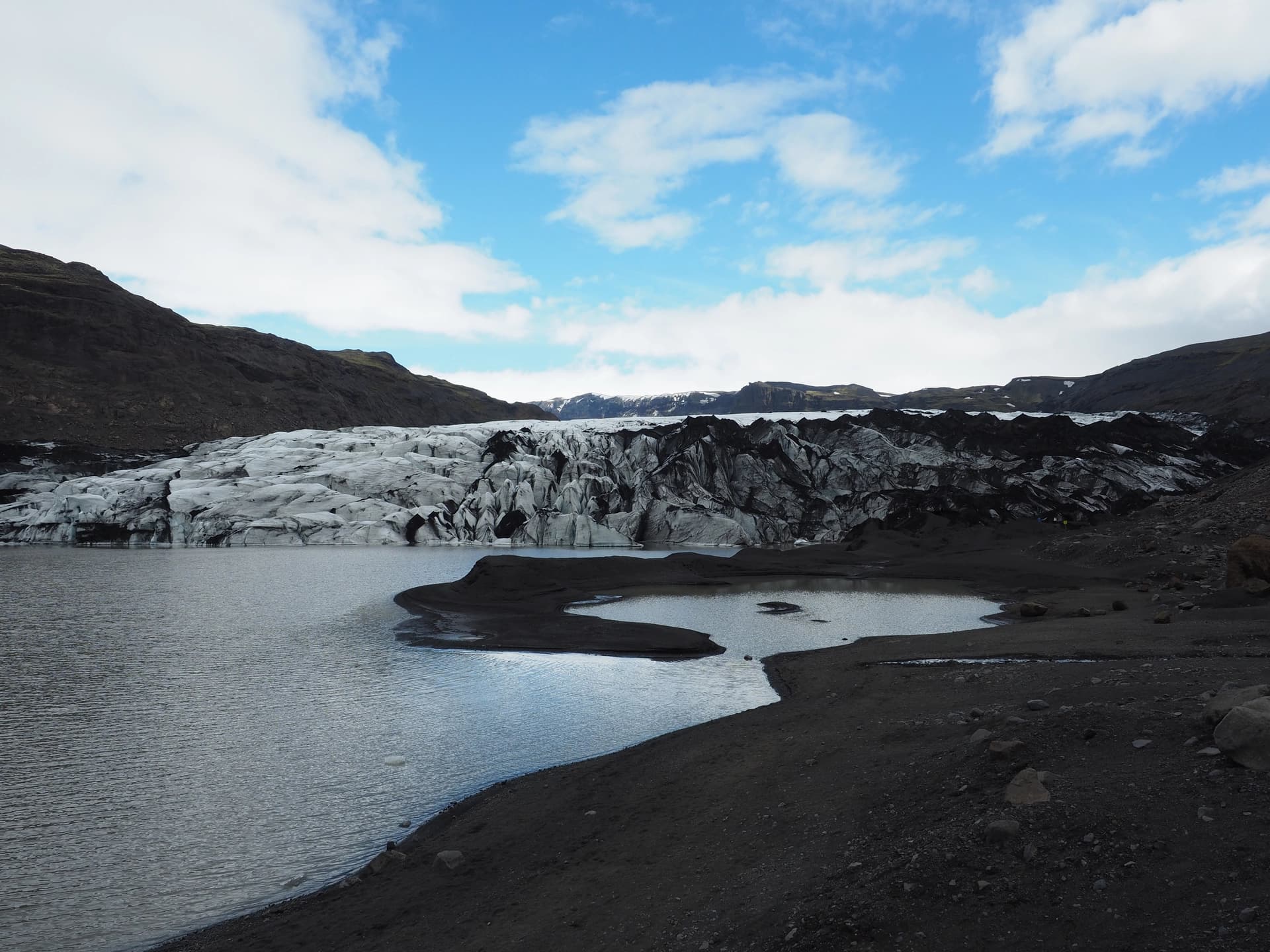 Vue du glacier de Solheimajökull