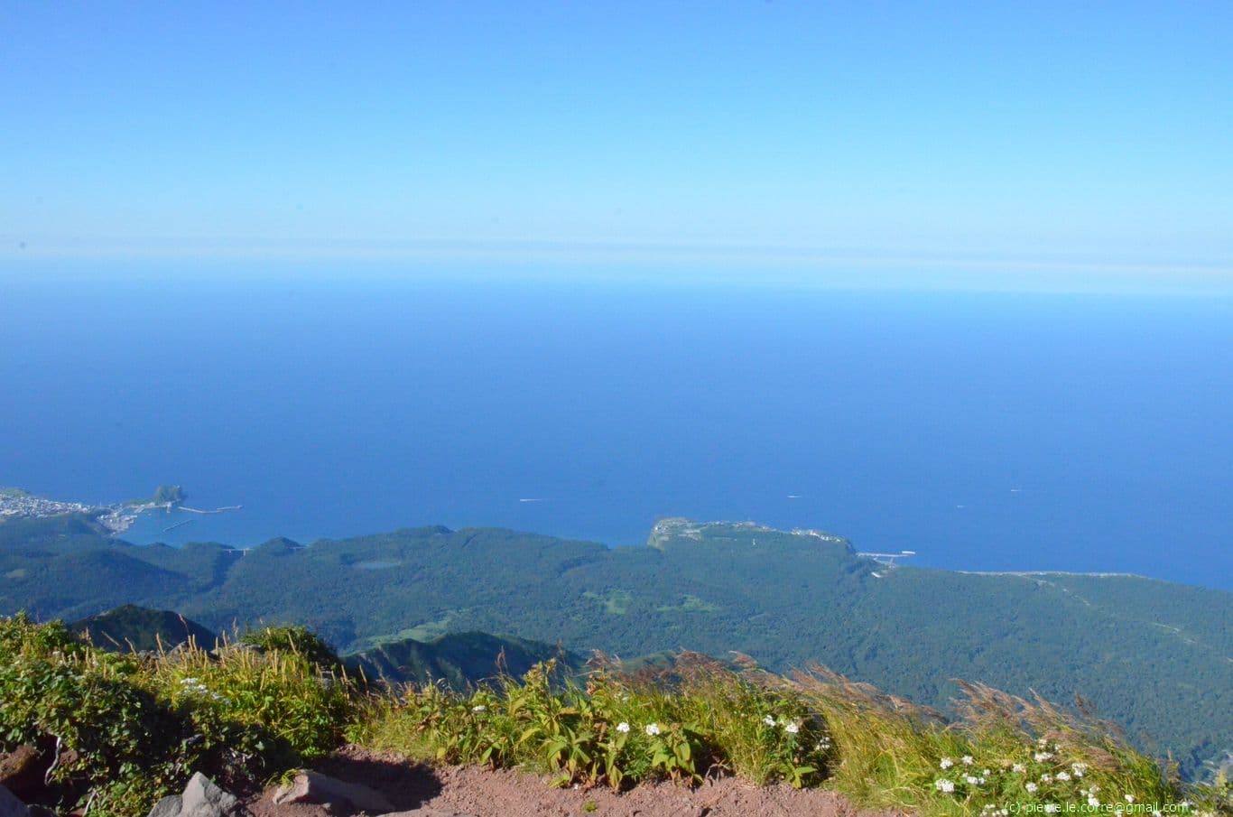 Vue depuis le sommet Rishiri-zan