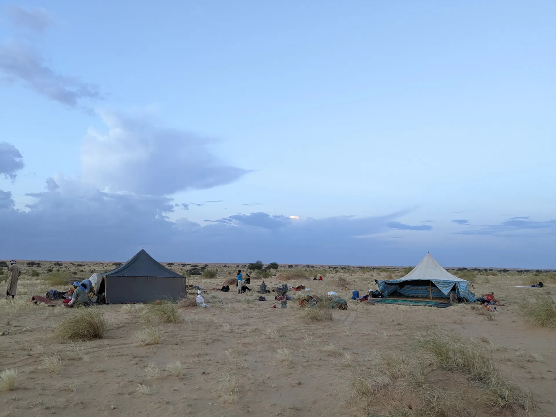 Our bivouac in the early morning