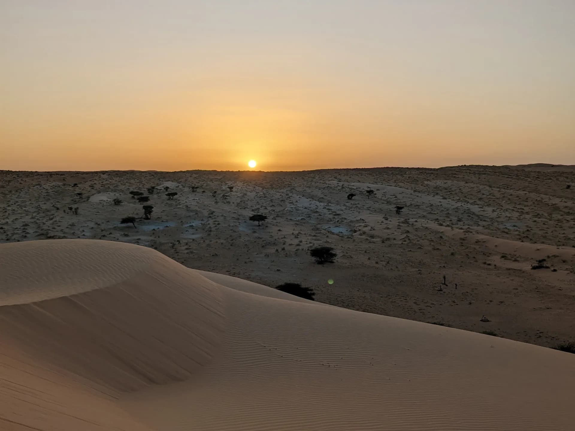 Sunset over the dunes