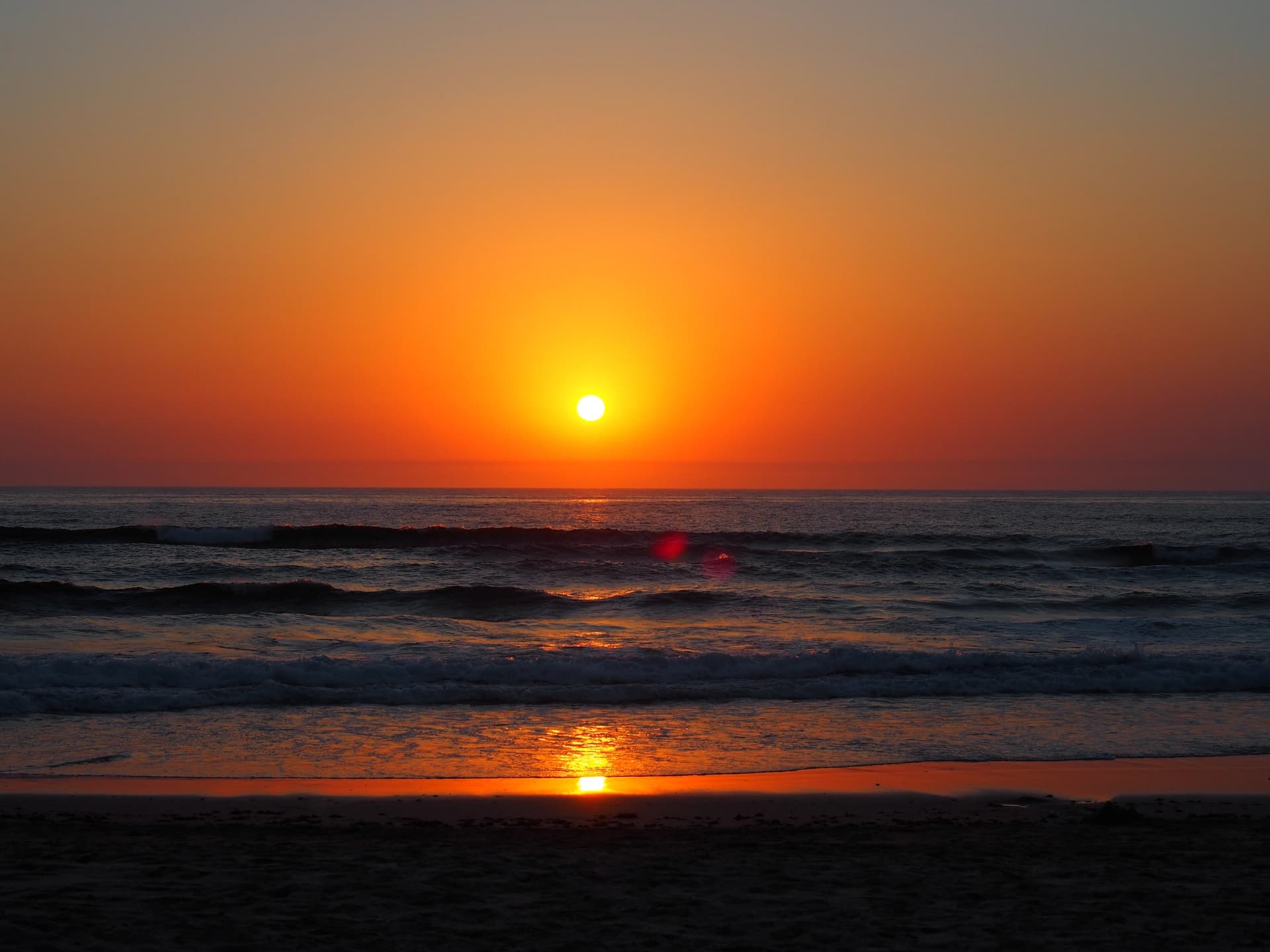 Coucher de soleil sur Praia do Malhão (sud)