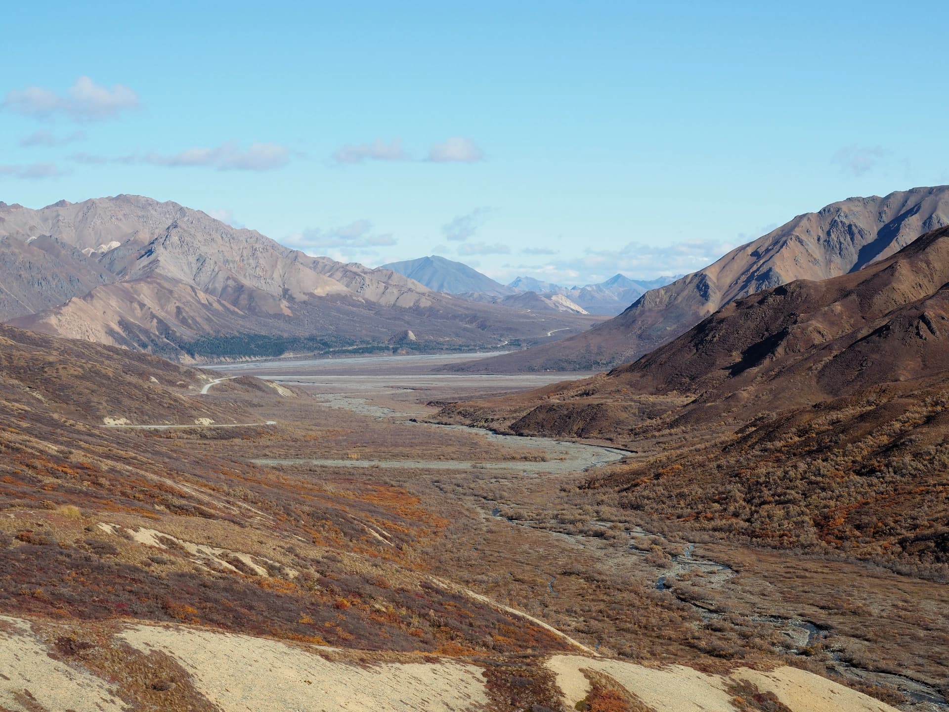 Vallée dans Denali Park Road