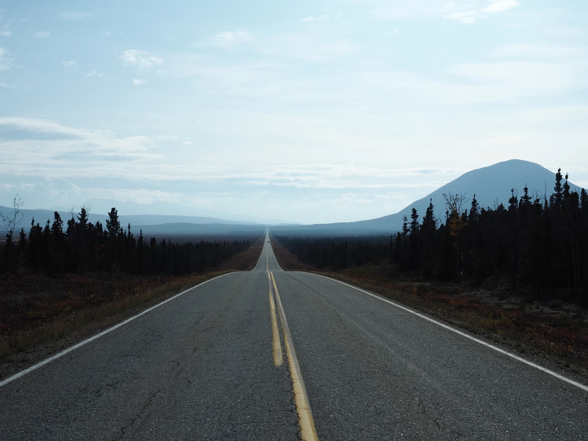 Départ de Fairbanks, sur la Richardson highway tranquillement jusqu'au environ de Donnelly creek