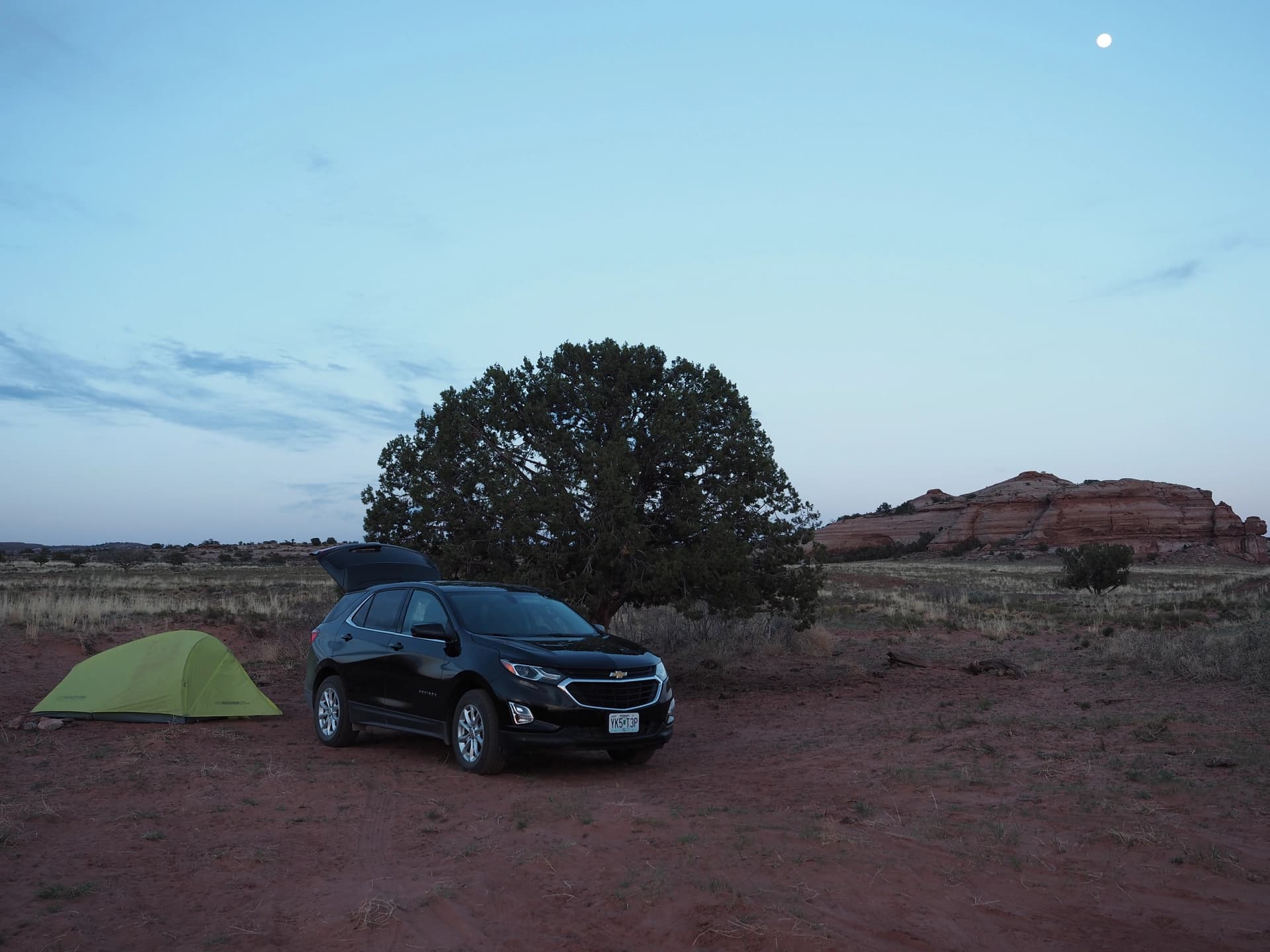 Bivouac dans le désert près du parc de Moab