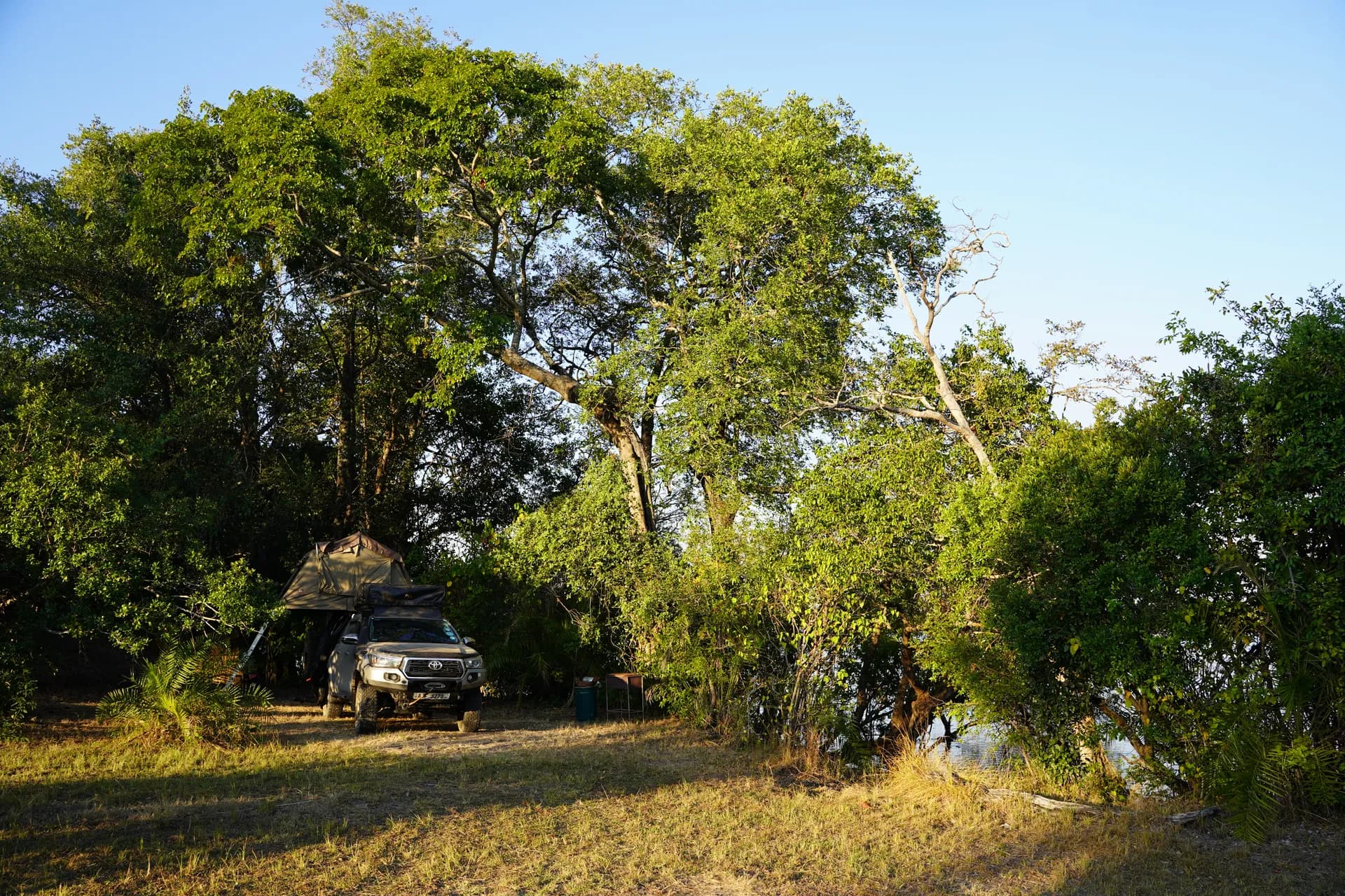 Mon emplacement au bord de l'eau au Mapunga Bush Camp
